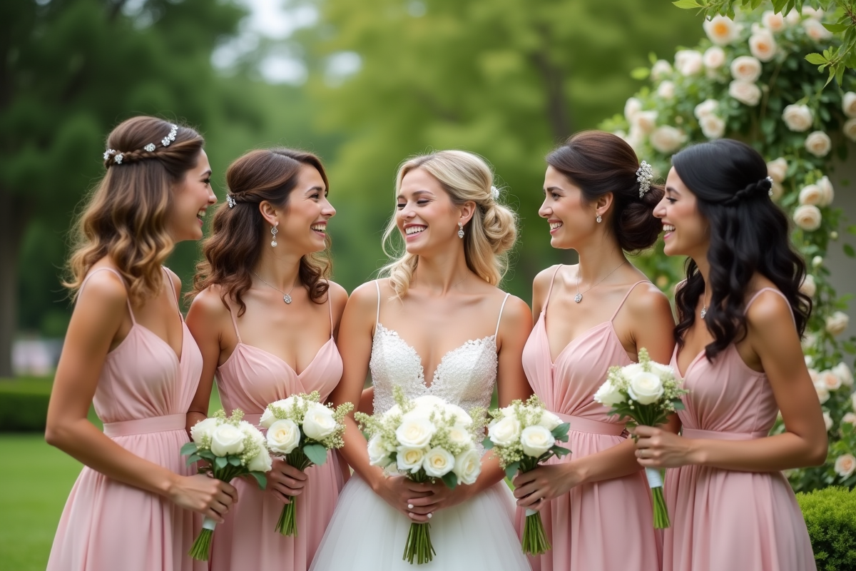 Groupe de demoiselles d