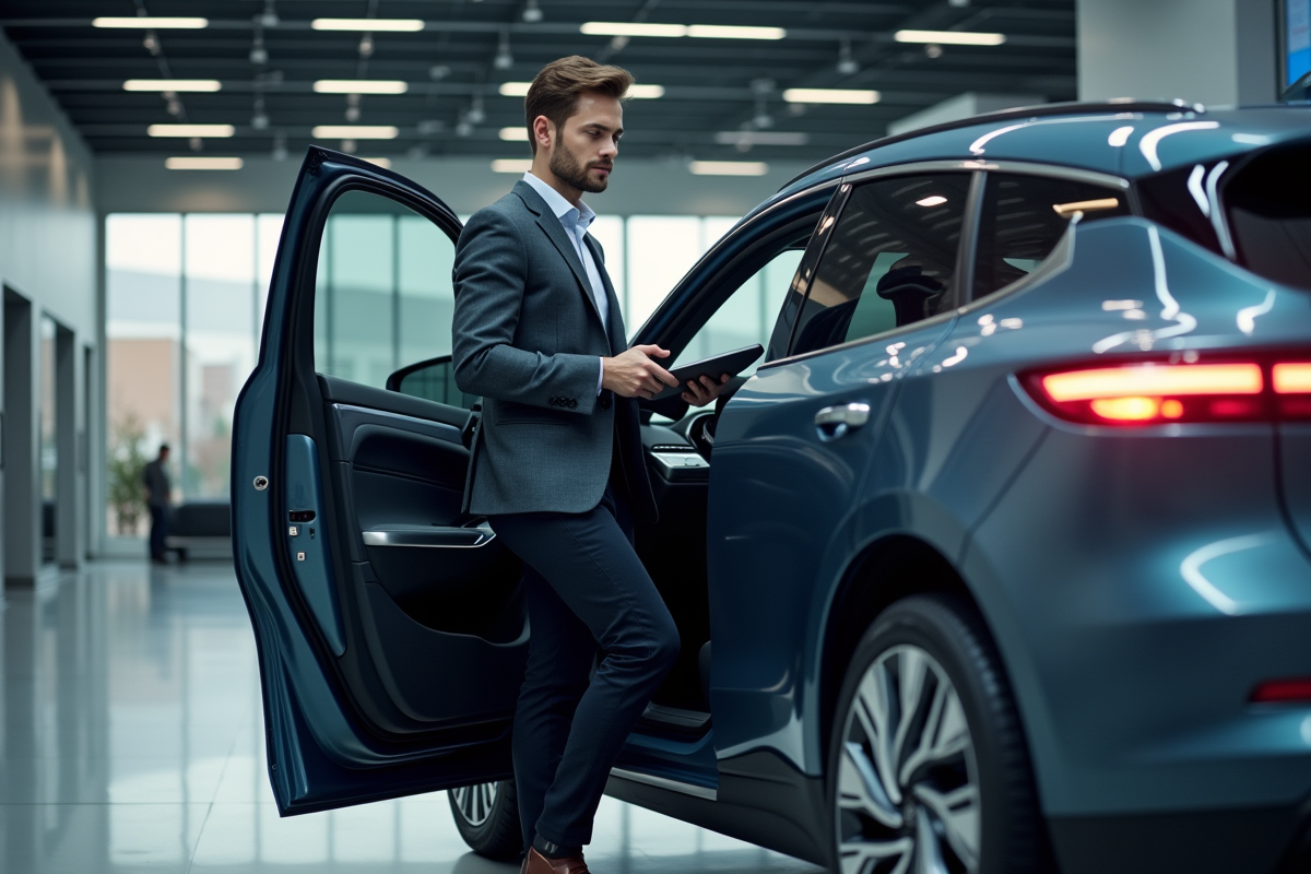 Jeune ingénieur près d